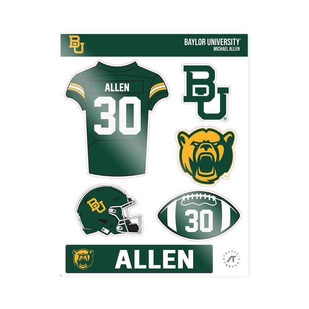 Baylor - NCAA Football : Michael Allen - Sticker Sheet-0