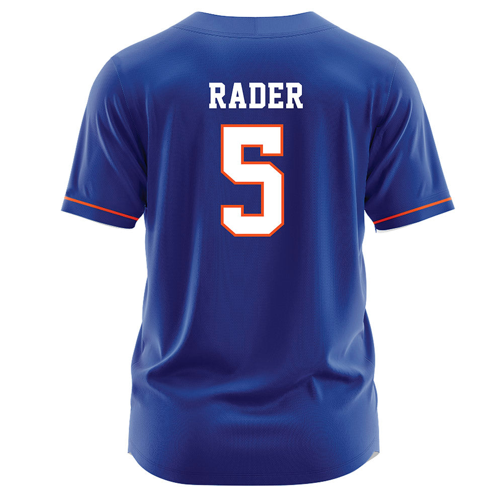 HCU - NCAA Baseball : Jeremy Rader - Blue Jersey-1