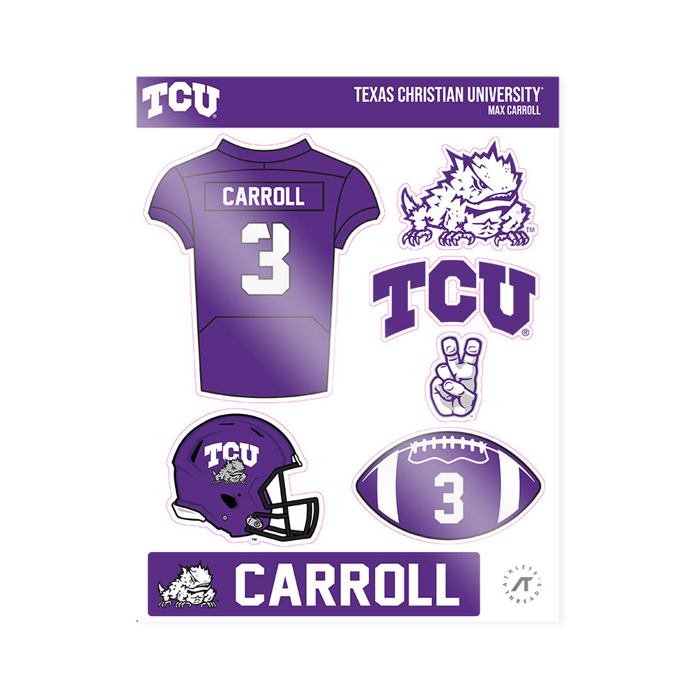 TCU - NCAA Football : Max Carroll - Sticker Sheet-0