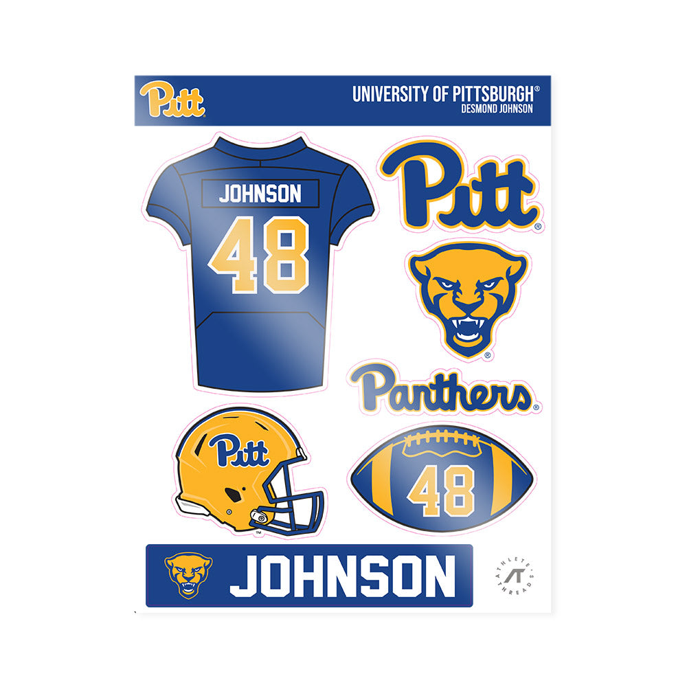 Pittsburgh - NCAA Football : Desmond Johnson - Sticker Sheet-0
