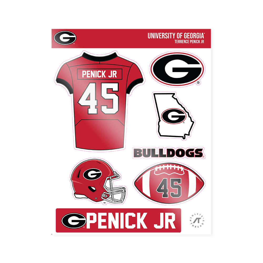 Georgia - NCAA Football : Terrence Penick Jr - Sticker Sheet-0