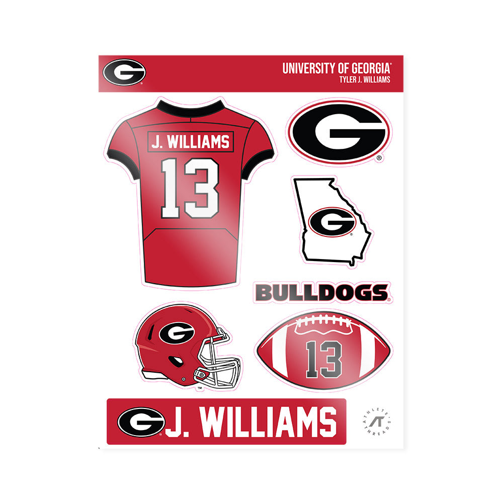 Georgia - NCAA Football : Tyler J. Williams - Sticker Sheet-0