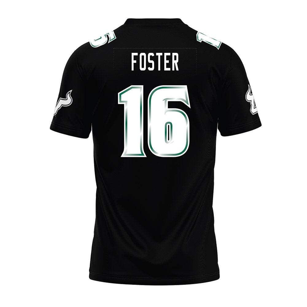 USF - NCAA Football : Teddy Foster - Black Premium Football Jersey-1