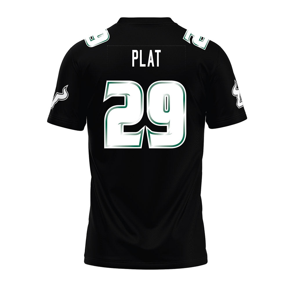 USF - NCAA Football : Deylen Plat - Black Premium Football Jersey-1