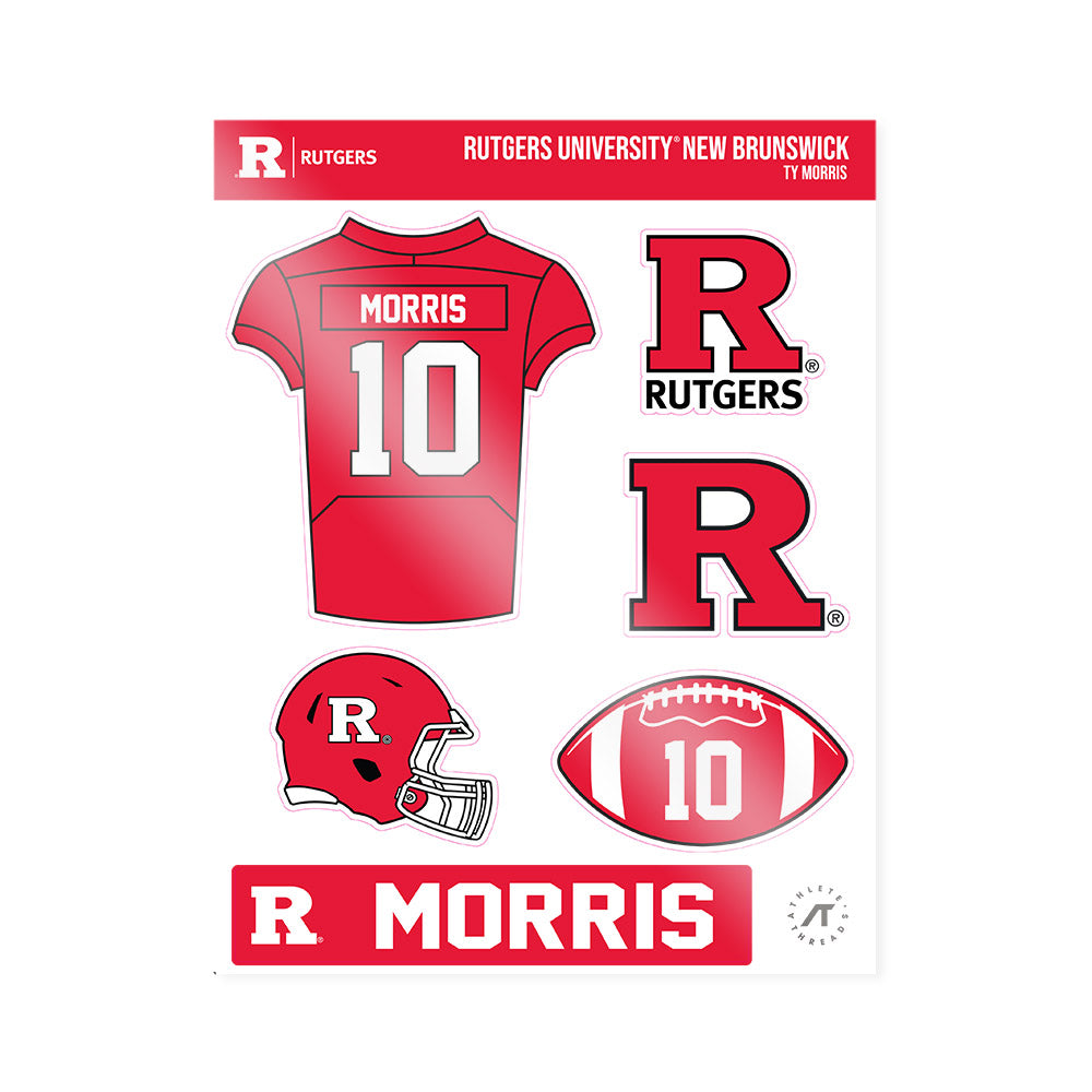 Rutgers - NCAA Football : Ty Morris - Sticker Sheet-0