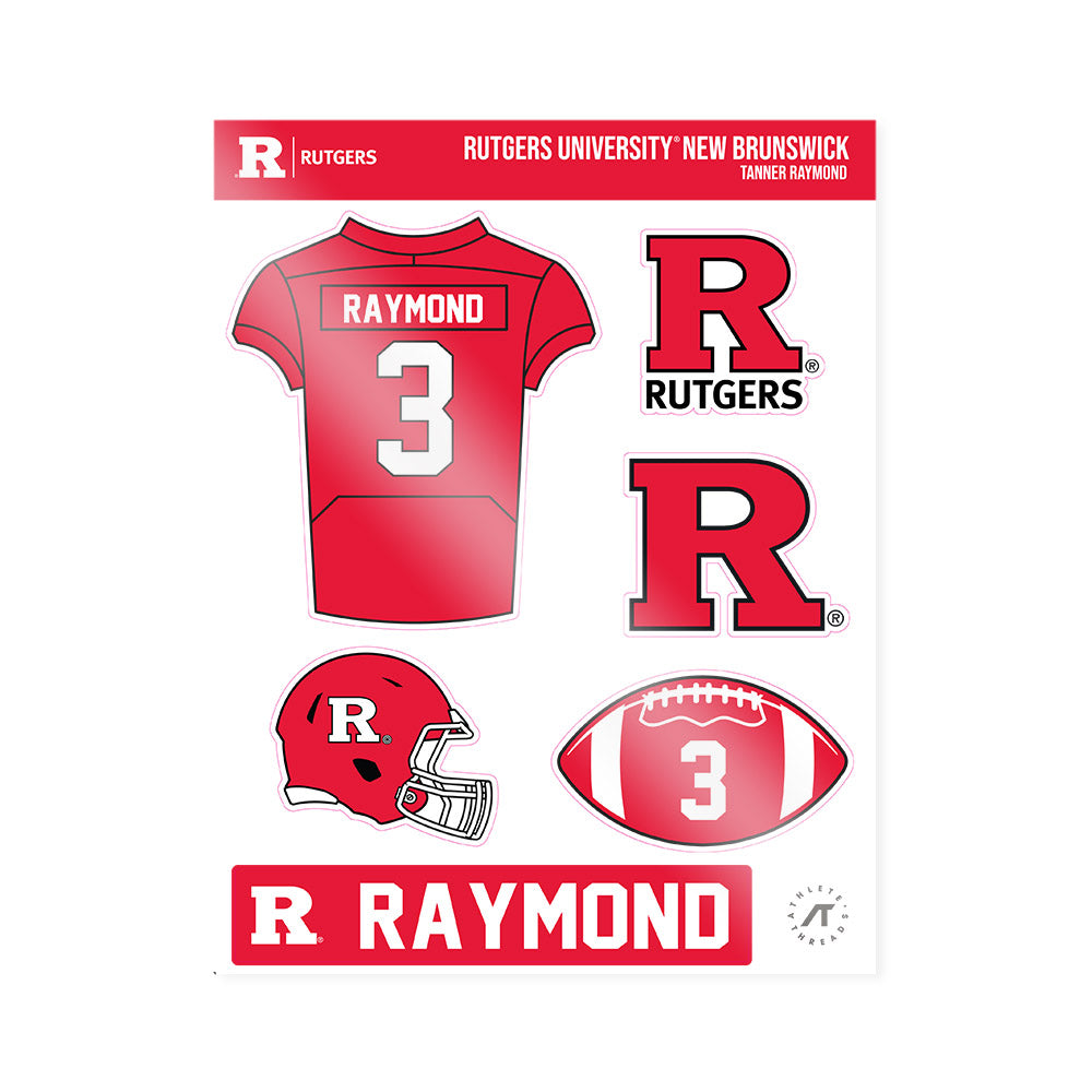 Rutgers - NCAA Football : Tanner Raymond - Sticker Sheet-0