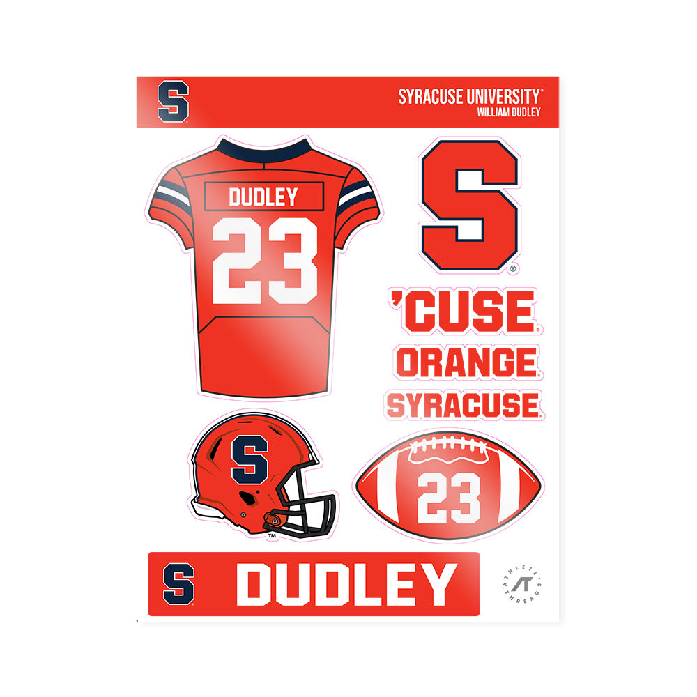 Syracuse - NCAA Football : William Dudley - Sticker Sheet-0