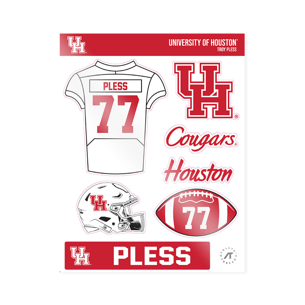 Houston - NCAA Football : Troy Pless - Sticker Sheet-0