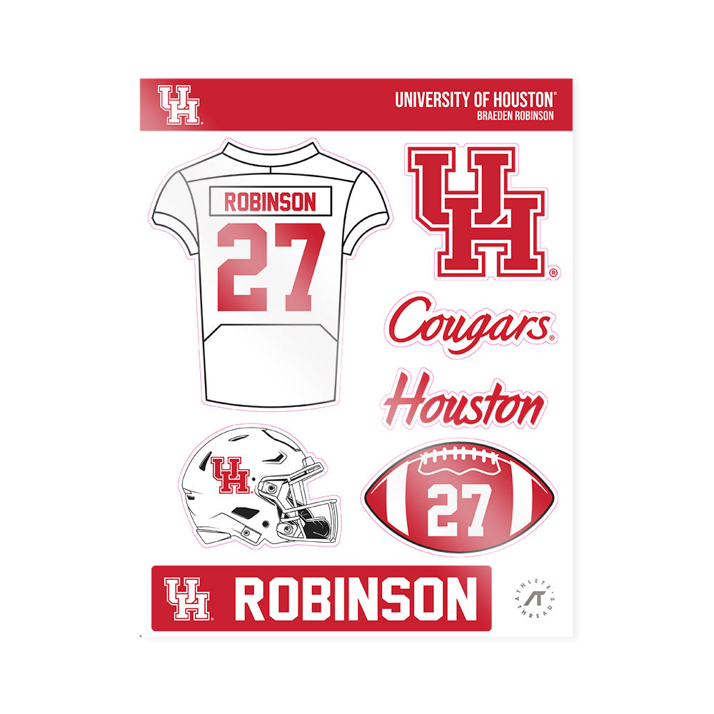 Houston - NCAA Football : Braeden Robinson - Sticker Sheet-0