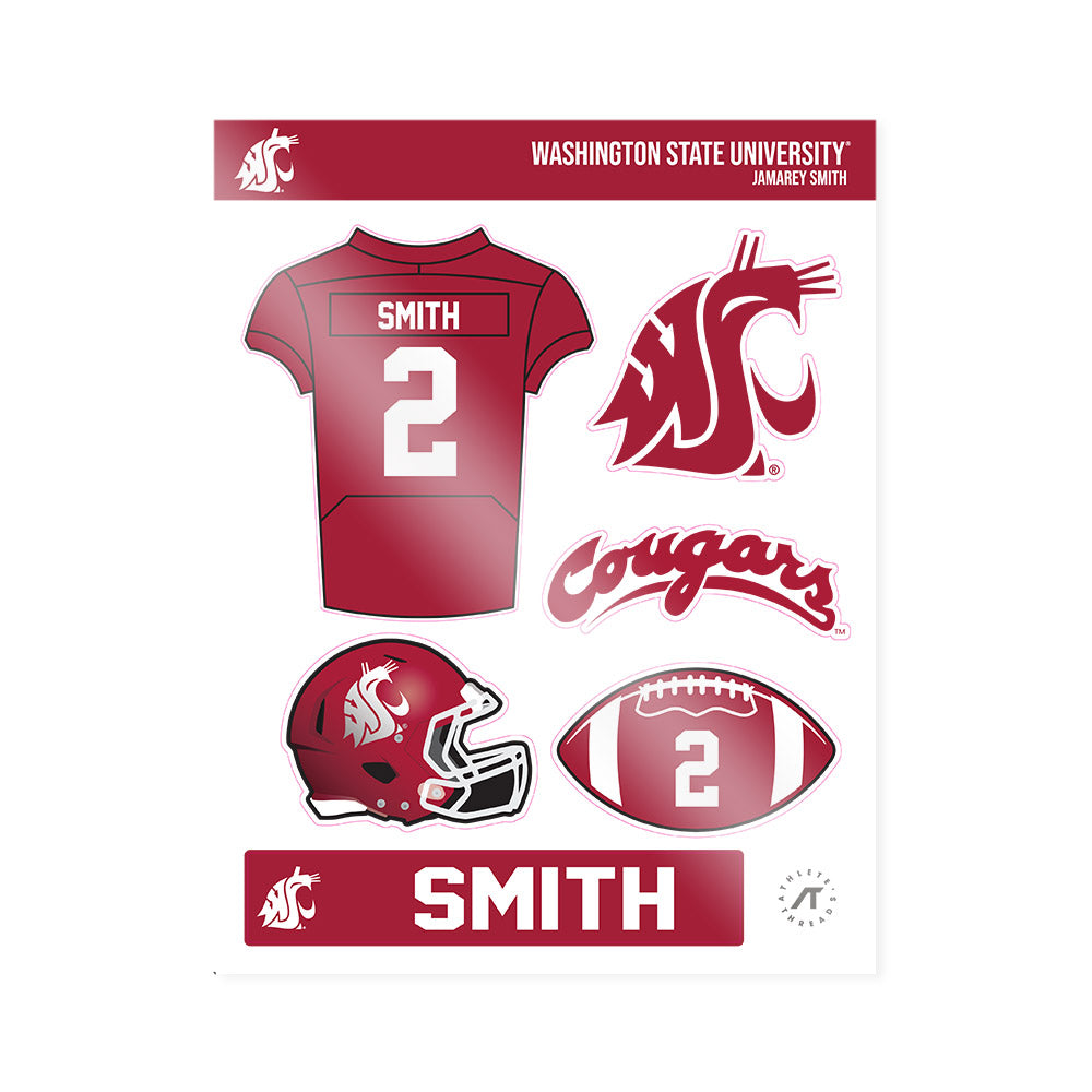 WSU - NCAA Football : Jamarey smith - Sticker Sheet-0