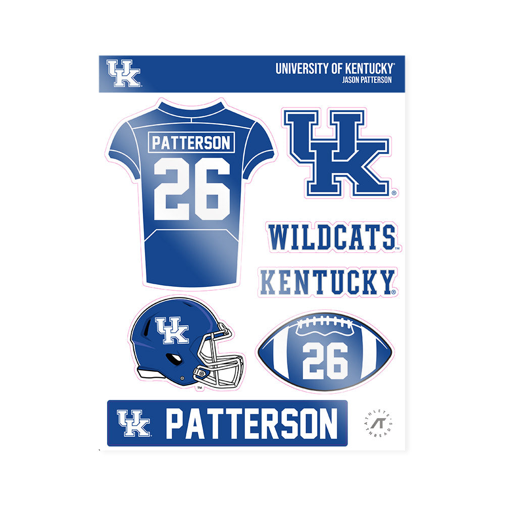 Kentucky - NCAA Football : Jason Patterson - Sticker Sheet-0
