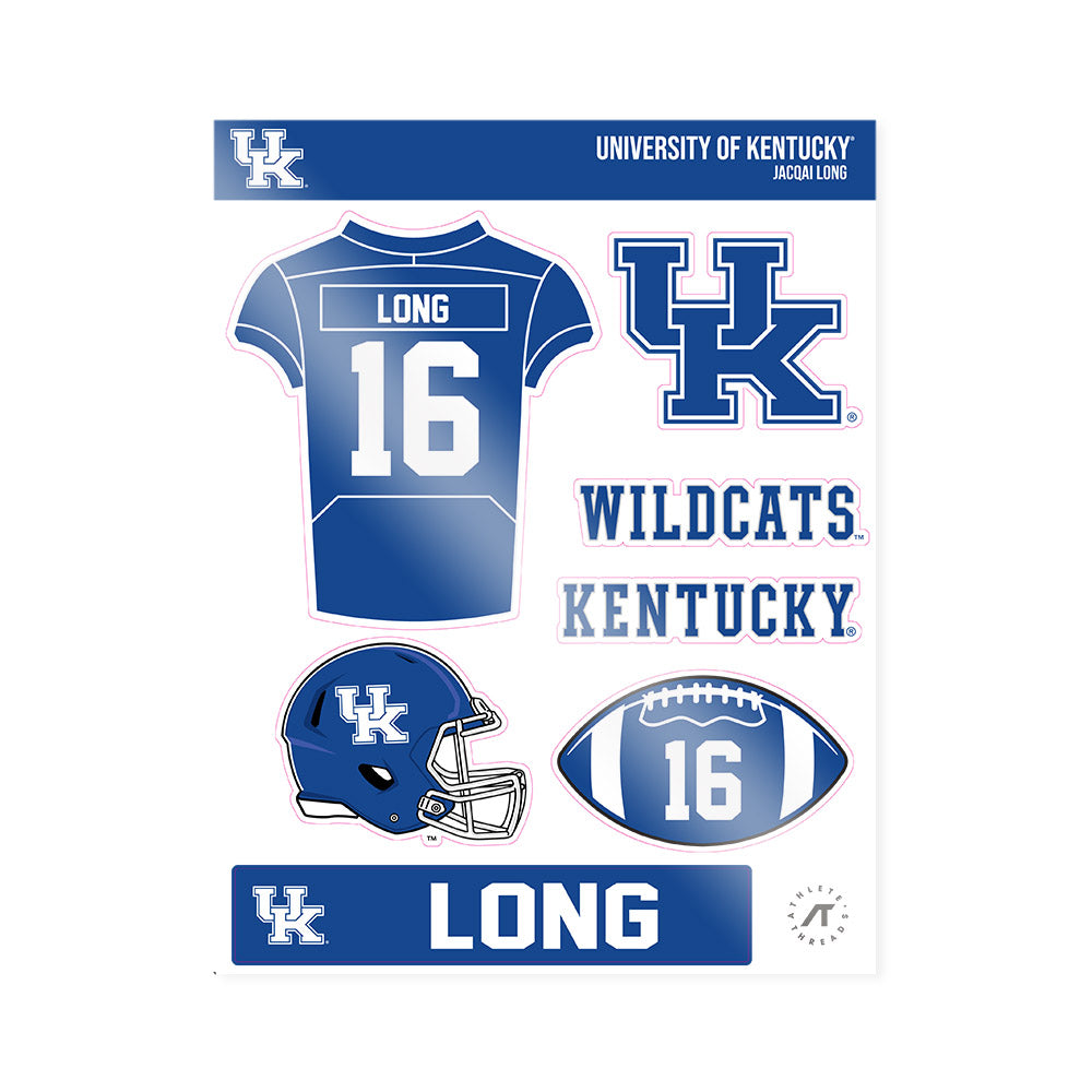 Kentucky - NCAA Football : JacQai Long - Sticker Sheet-0