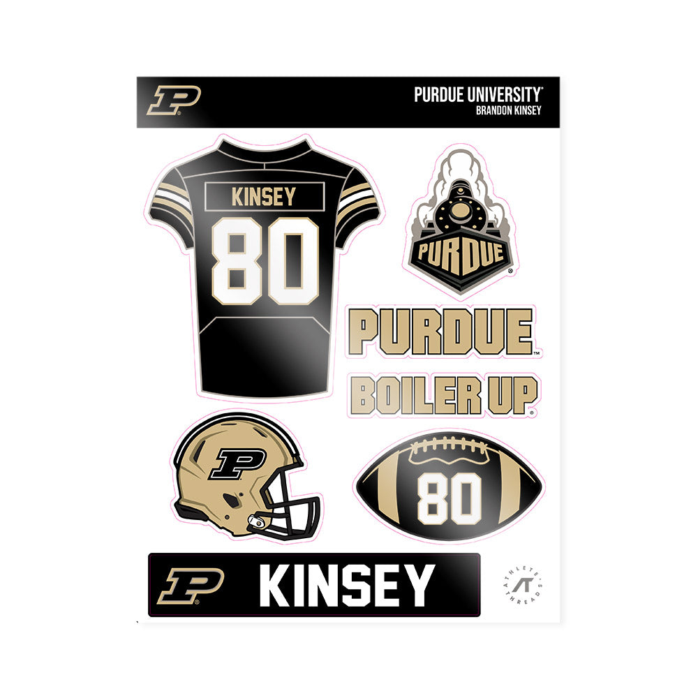 Purdue - NCAA Football : Brandon Kinsey - Sticker Sheet-0