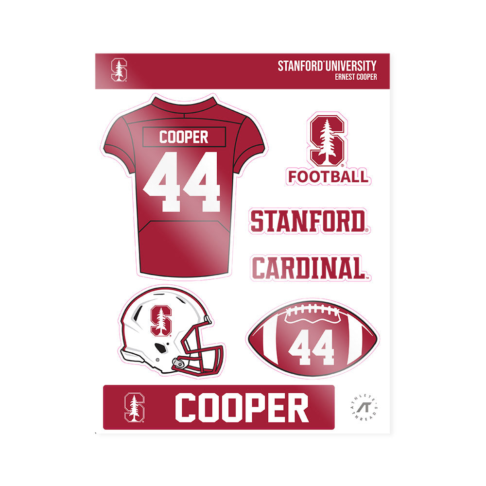 Stanford - NCAA Football : Ernest Cooper - Sticker Sheet-0