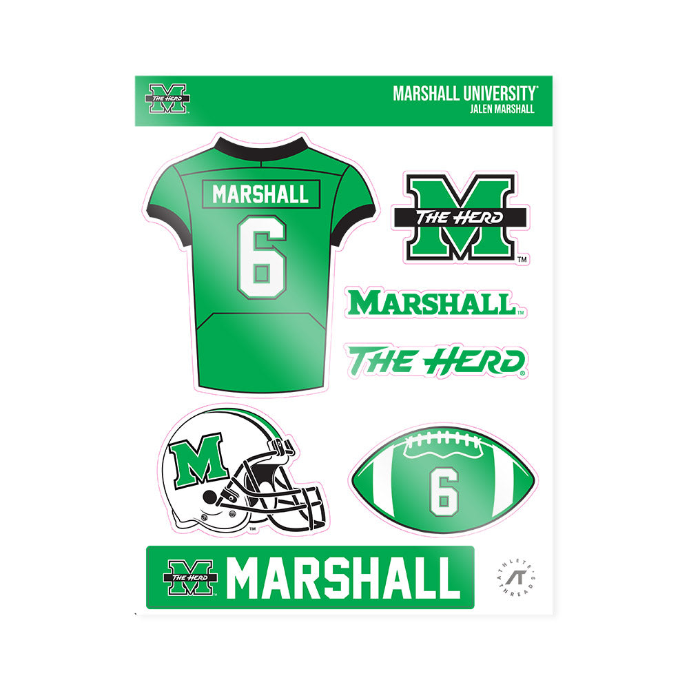 Marshall - NCAA Football : Jalen Marshall - Sticker Sheet-0