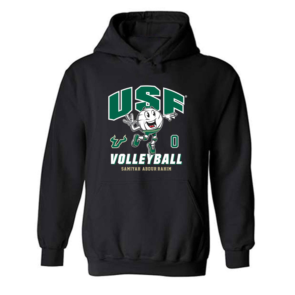 USF - NCAA Women's Volleyball : Samiyah Abdur-rahim - Fashion Shersey Hooded Sweatshirt-0