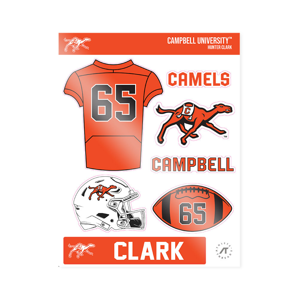 Campbell - NCAA Football : Hunter Clark - Sticker Sheet-0