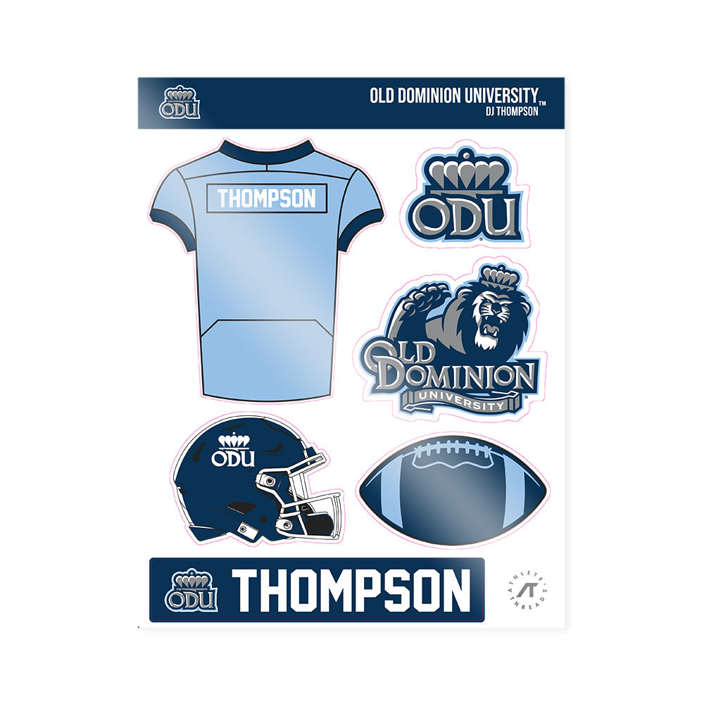 Old Dominion - NCAA Football : DJ Thompson - Sticker Sheet-0