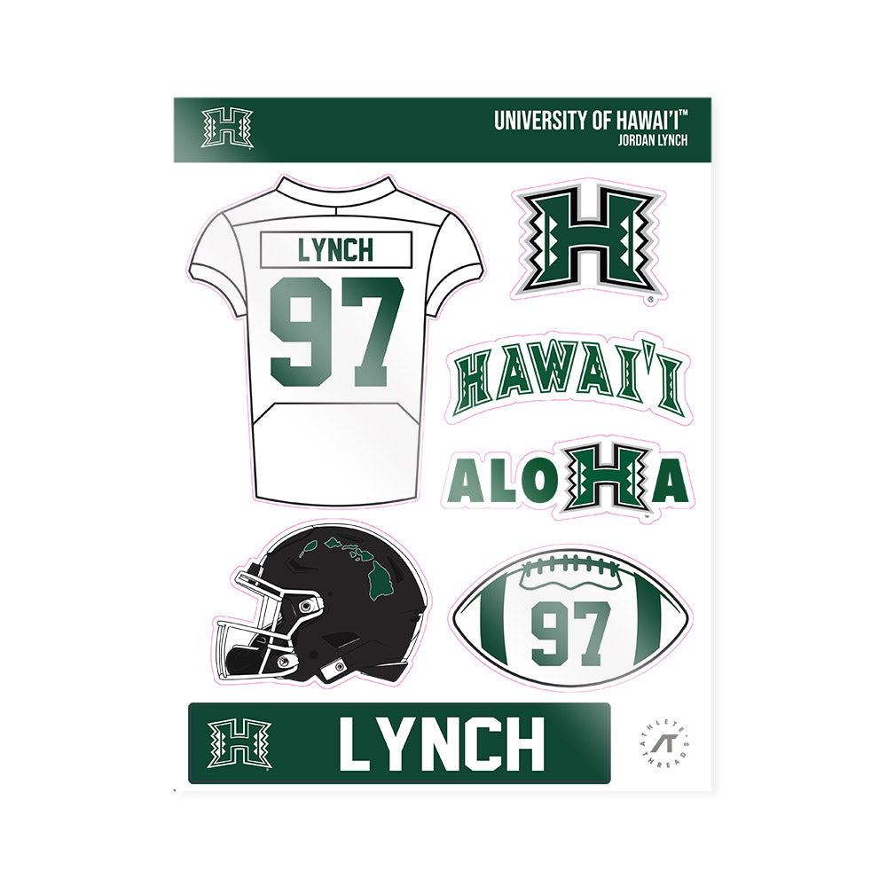 Hawaii - NCAA Football : Jordan Lynch - Sticker Sheet-0