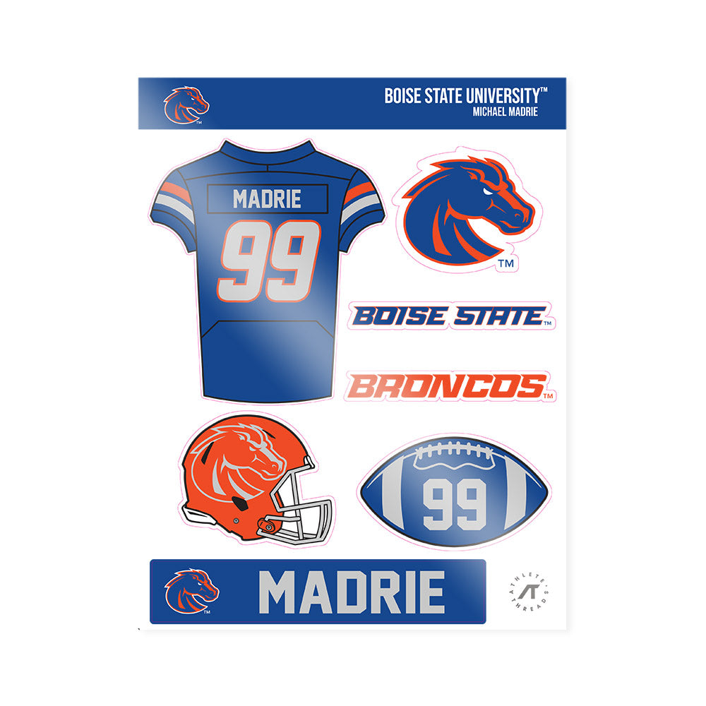 Boise State - NCAA Football : Michael Madrie - Sticker Sheet-0