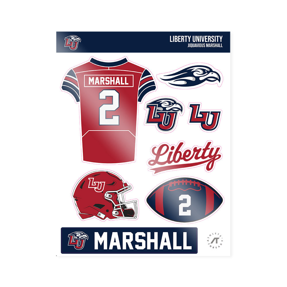 Liberty - NCAA Football : Jiquavious Marshall - Sticker Sheet-0