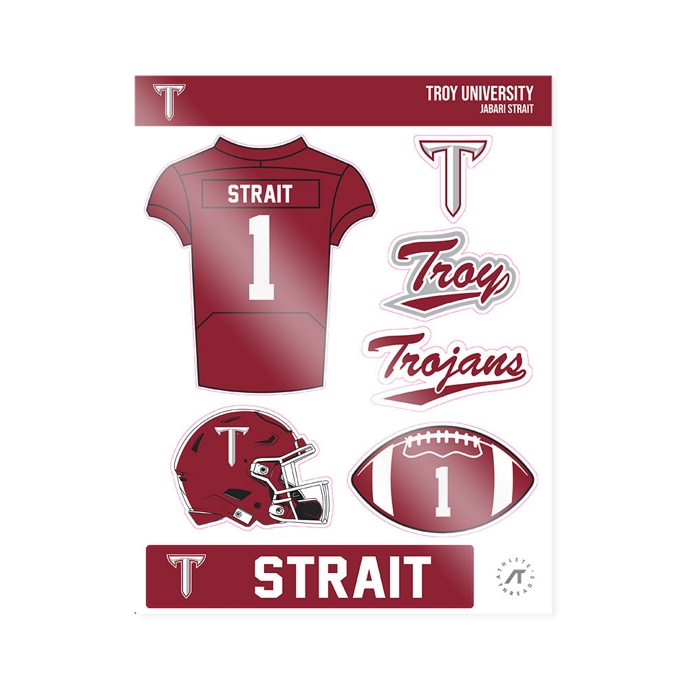 Troy - NCAA Football : Jabari Strait - Sticker Sheet-0