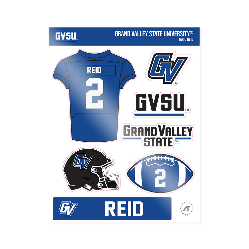 Grand Valley - NCAA Football : Tariq Reid - Sticker Sheet-0