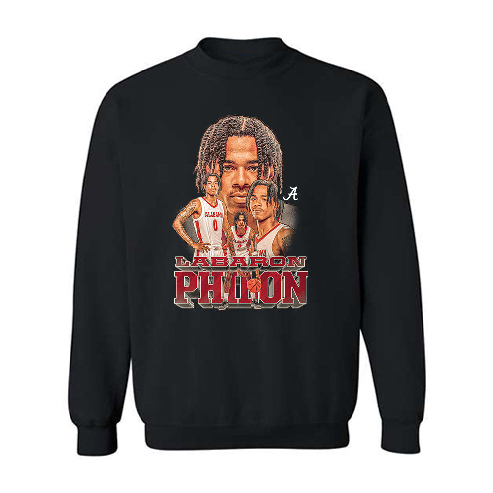 Alabama - NCAA Men's Basketball : Labaron Philon - Player Collage Crewneck Sweatshirt-0