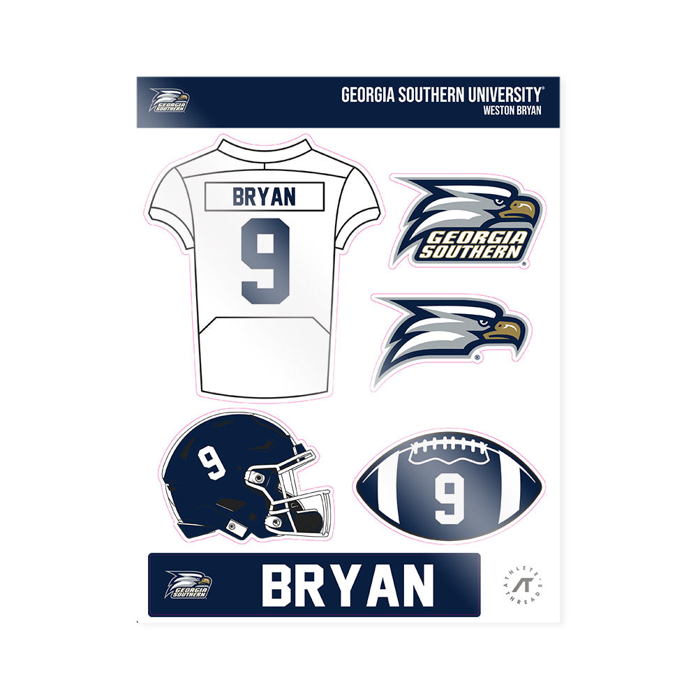 Georgia Southern - NCAA Football : Weston Bryan - Sticker Sheet-0