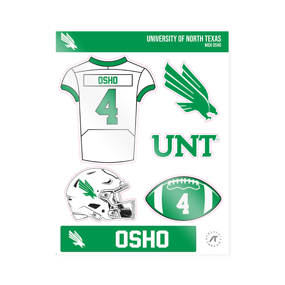 North Texas - NCAA Football : Nick Osho - Sticker Sheet-0