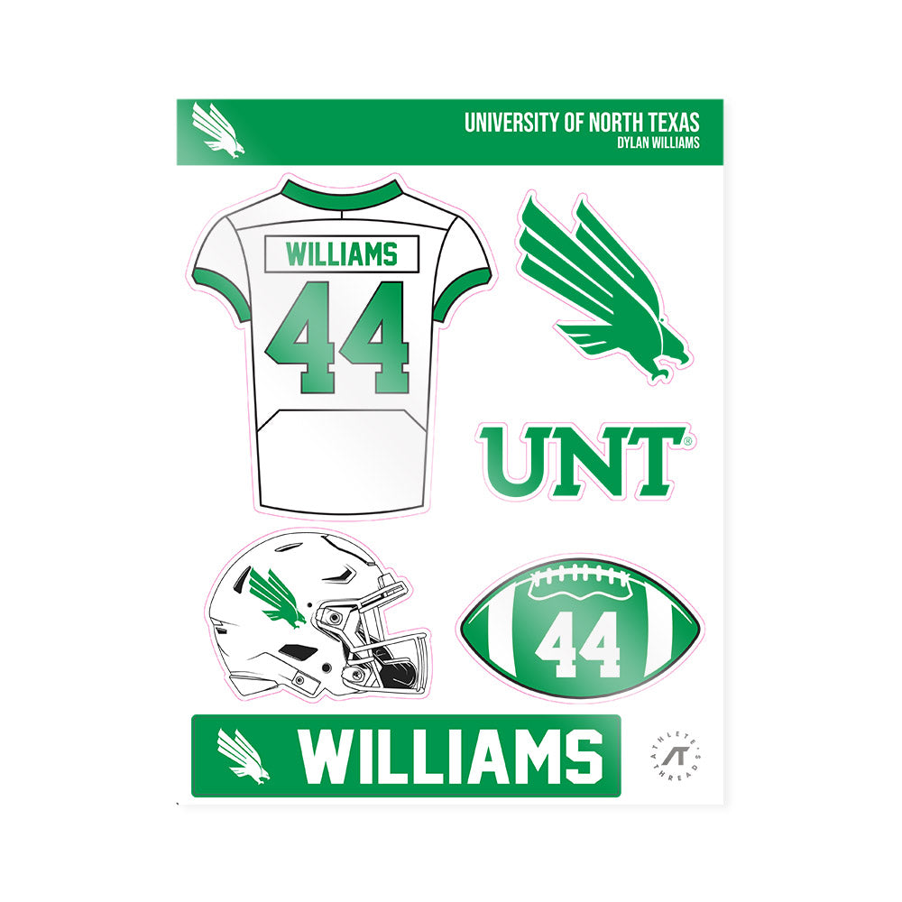 North Texas - NCAA Football : Dylan Williams - Sticker Sheet-0