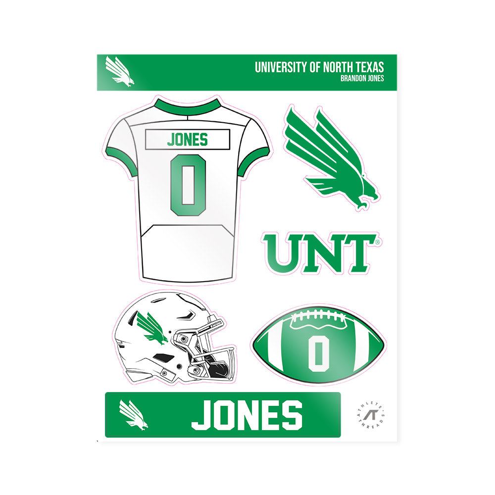 North Texas - NCAA Football : Brandon Jones - Sticker Sheet-0