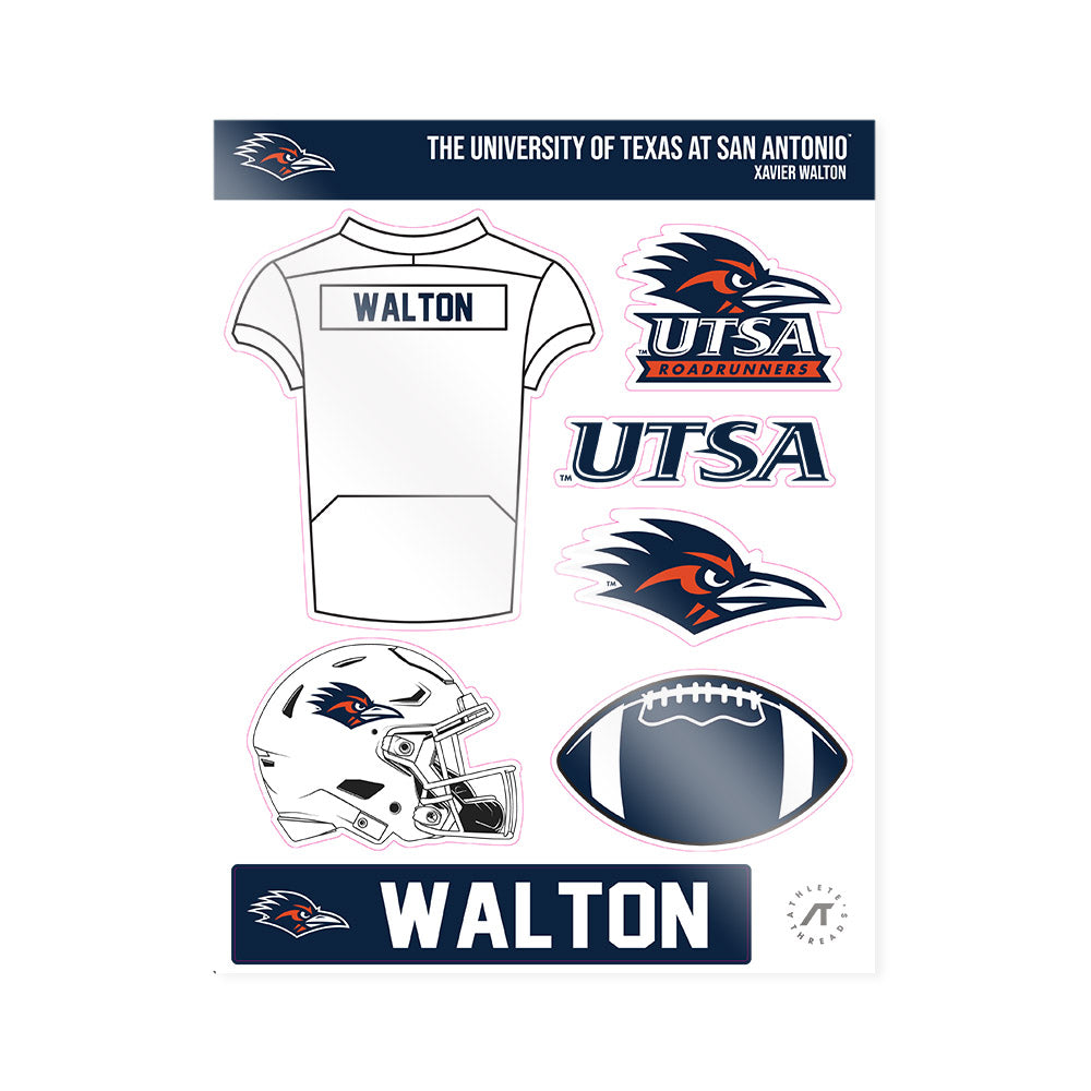 UTSA - NCAA Football : Xavier Walton - Sticker Sheet-0