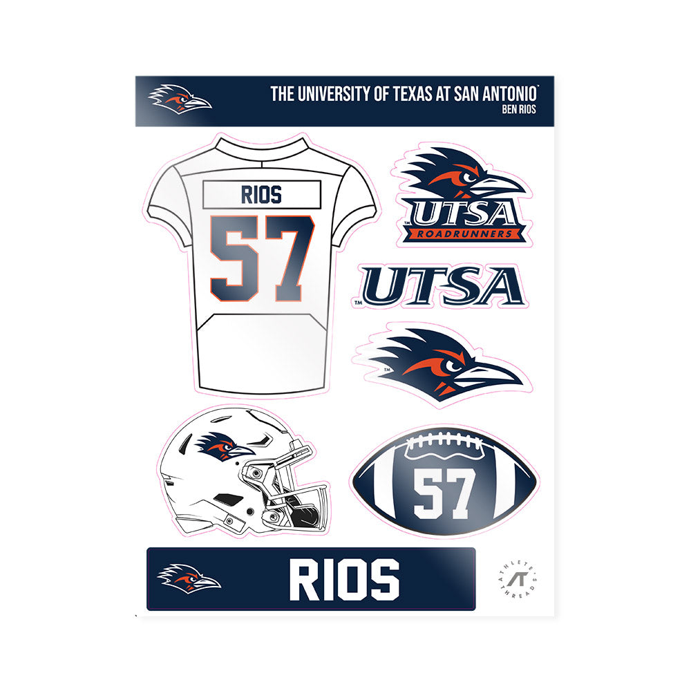 UTSA - NCAA Football : Ben Rios - Sticker Sheet-0