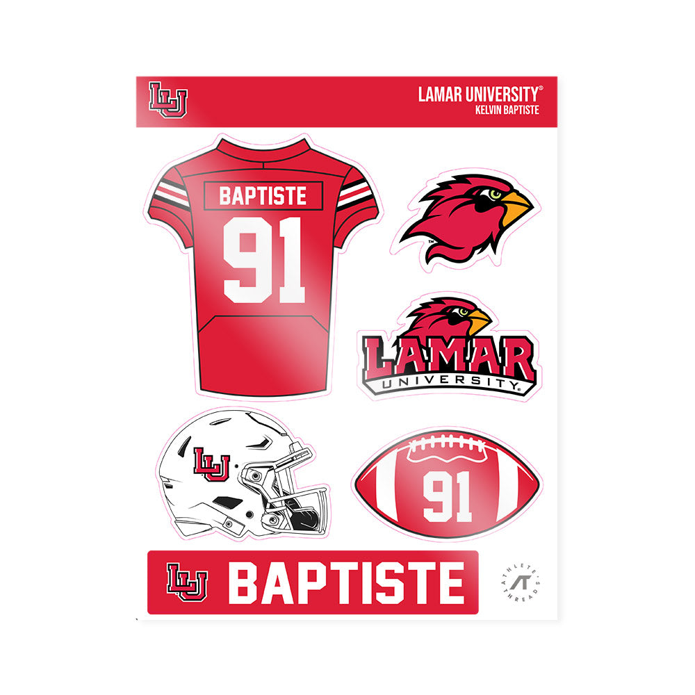 Lamar - NCAA Football : Kelvin Baptiste - Sticker Sheet-0