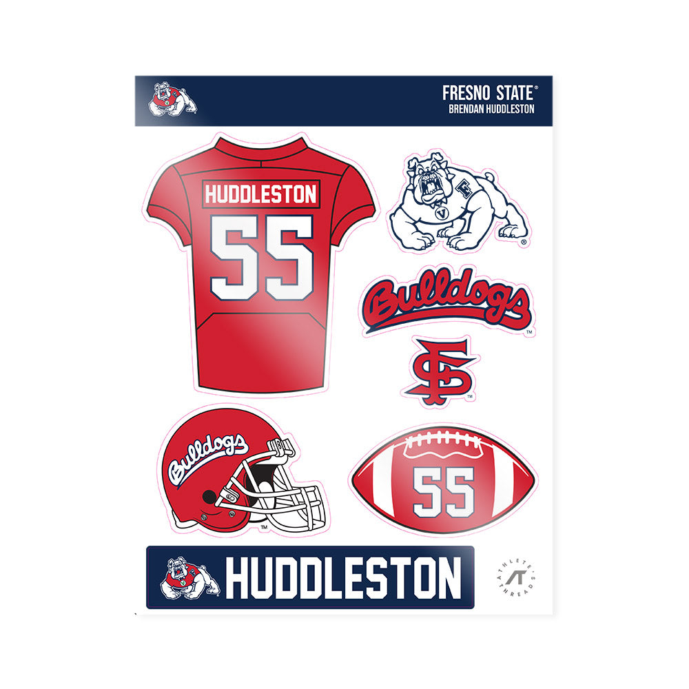 Fresno State - NCAA Football : Brendan Huddleston - Sticker Sheet-0