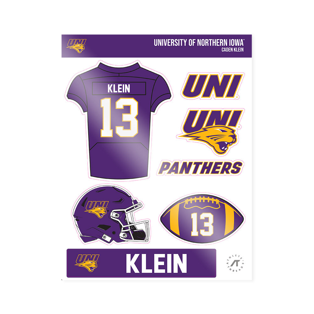 Northern Iowa - NCAA Football : Caden Klein - Sticker Sheet-0