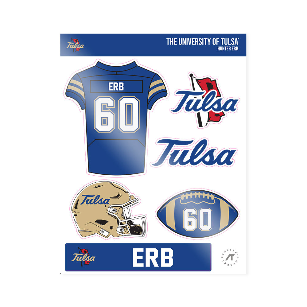 Tulsa - NCAA Football : Hunter Erb - Sticker Sheet-0