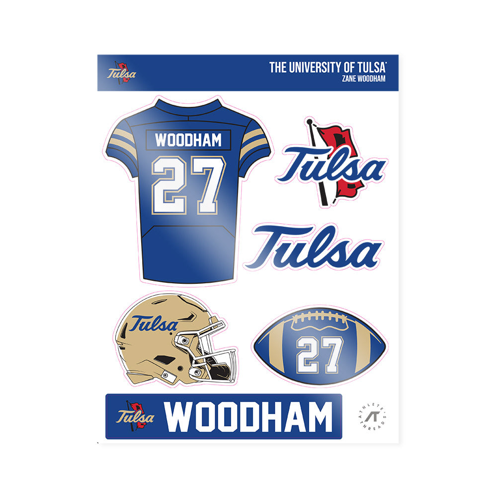 Tulsa - NCAA Football : Zane Woodham - Sticker Sheet-0