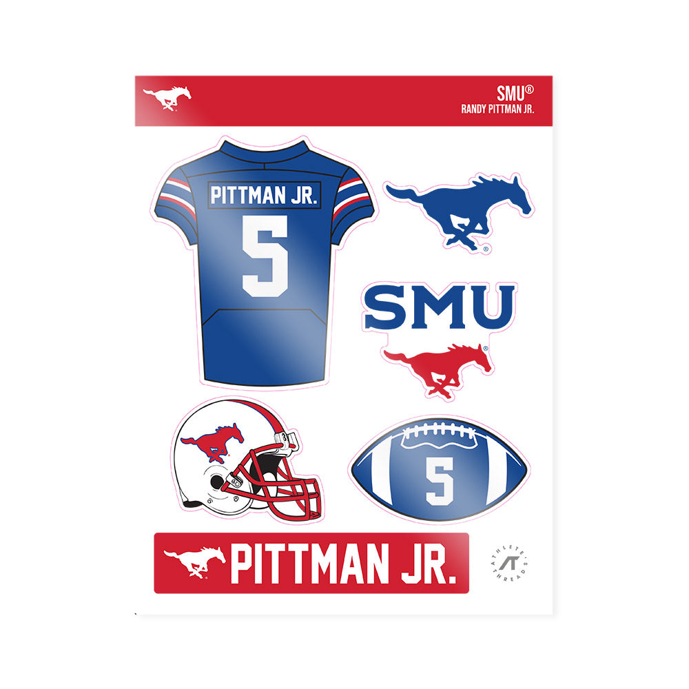 SMU - NCAA Football : Randy Pittman Jr. - Sticker Sheet-0