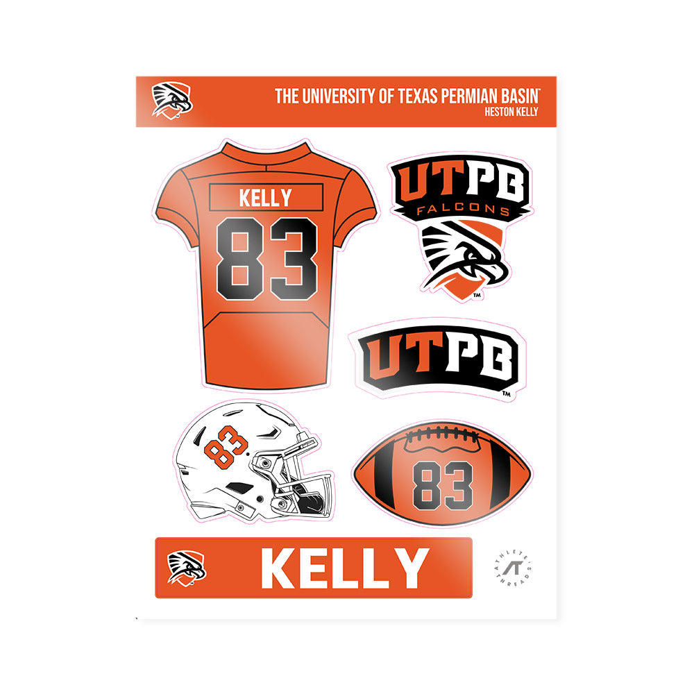 UTPB - NCAA Football : Heston Kelly - Sticker Sheet-0