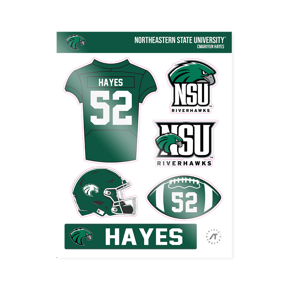 Northeastern State - NCAA Football : CMariyun Hayes - Sticker Sheet-0