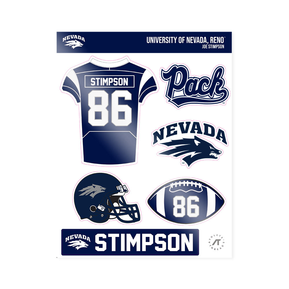 Nevada - NCAA Football : Joe Stimpson - Sticker Sheet-0