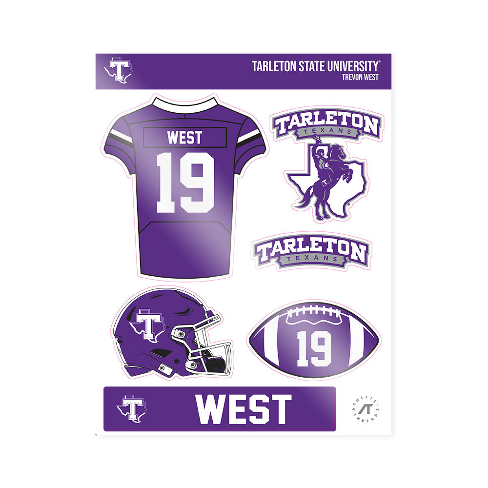 Tarleton State - NCAA Football : Trevon West - Sticker Sheet-0