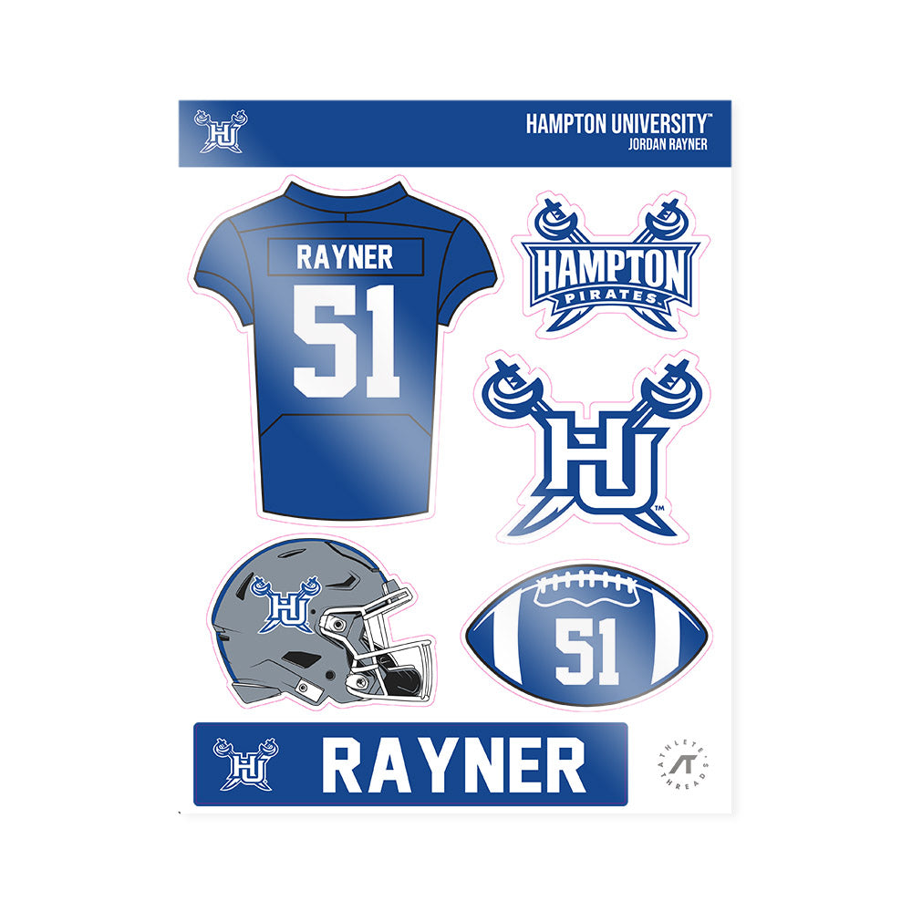 Hampton - NCAA Football : Jordan Rayner - Sticker Sheet-0