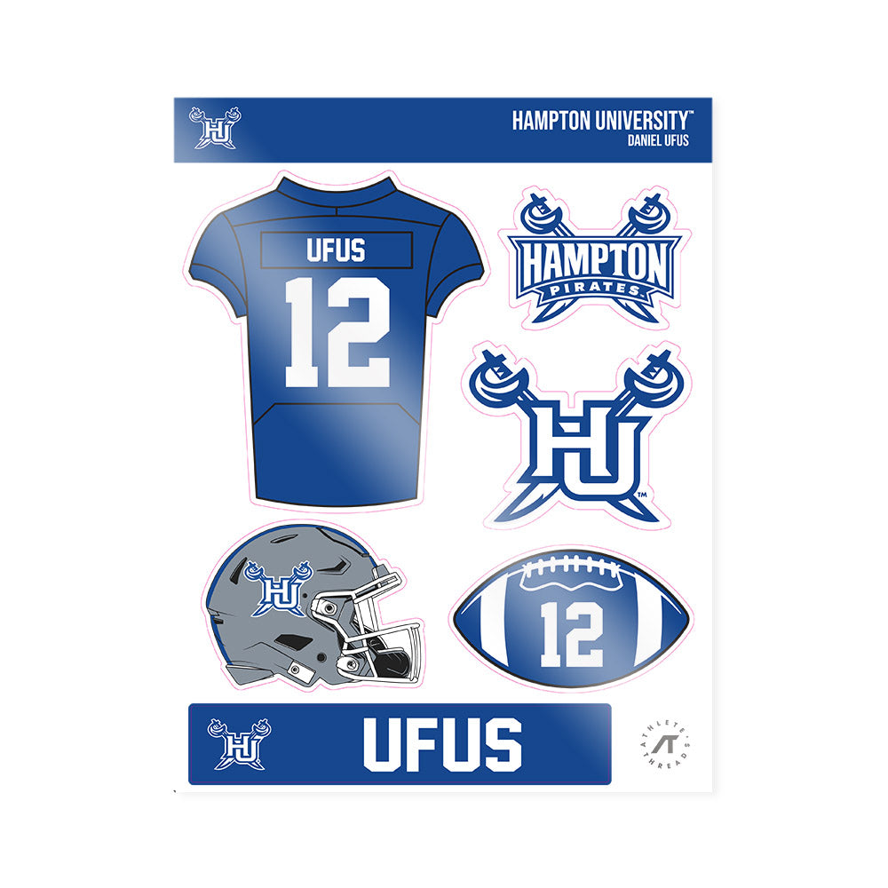Hampton - NCAA Football : Daniel Ufus - Sticker Sheet-0