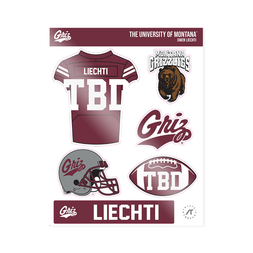 Montana - NCAA Football : Owen Liechti - Sticker Sheet-0