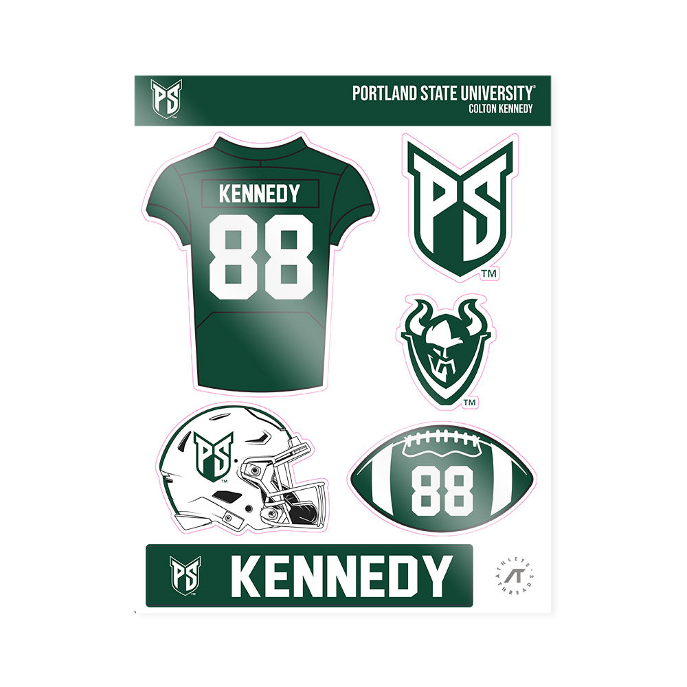 Portland State - NCAA Football : Colton Kennedy - Sticker Sheet-0