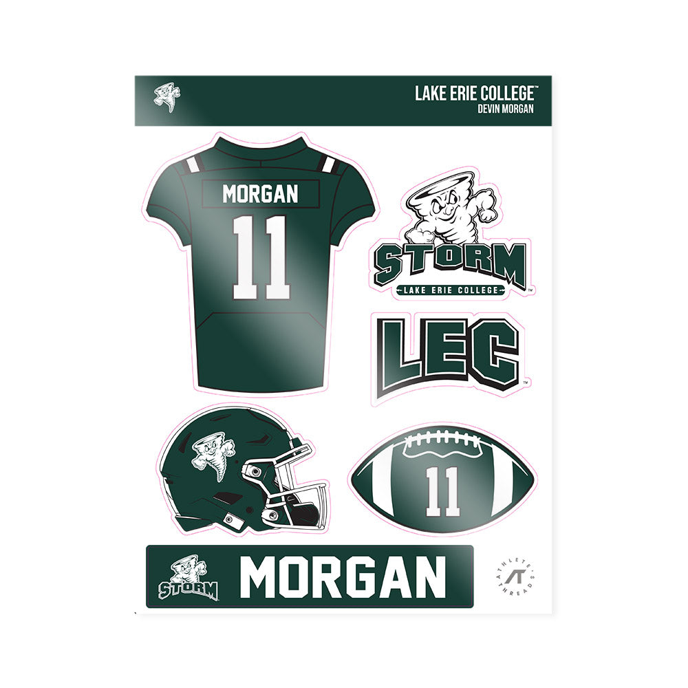 Lake Erie College - NCAA Football : Devin Morgan - Sticker Sheet-0