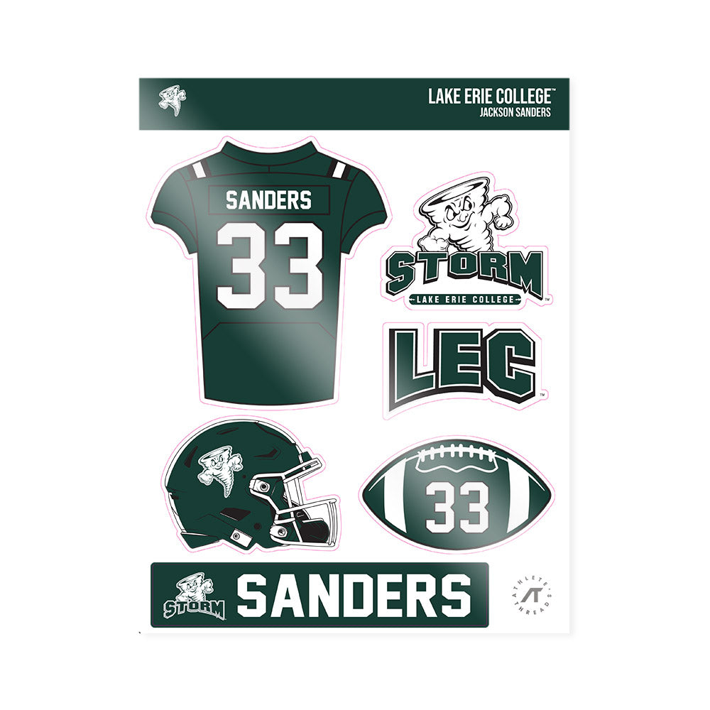 Lake Erie College - NCAA Football : Jackson Sanders - Sticker Sheet-0